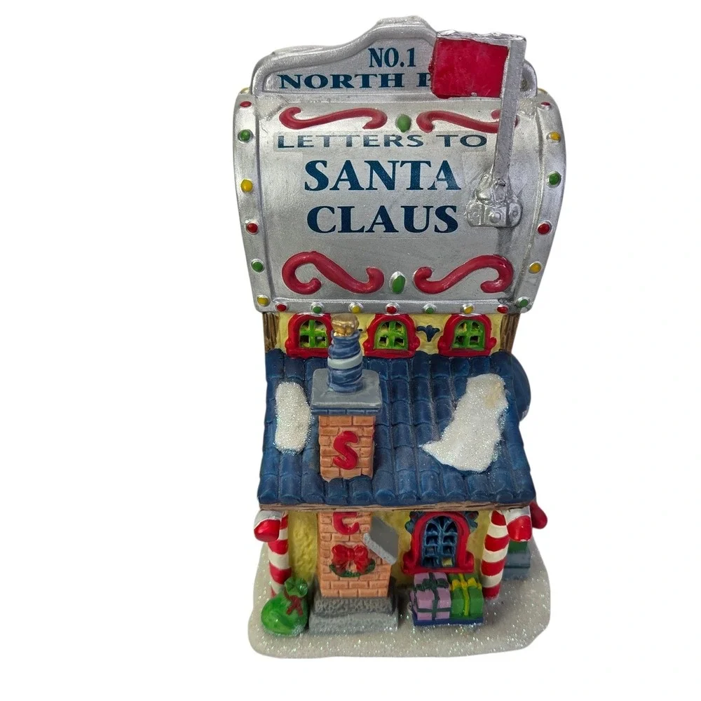 Lemax Santa Claus Post Office Christmas Village Lit Santas Wonderland Box Read